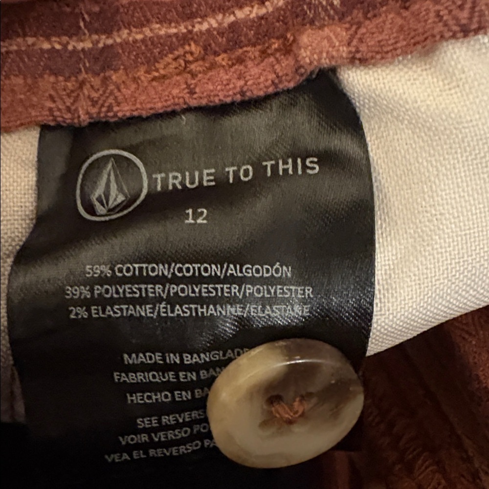 Volcom Brown Patterned Fabric - Picture 5 of 5